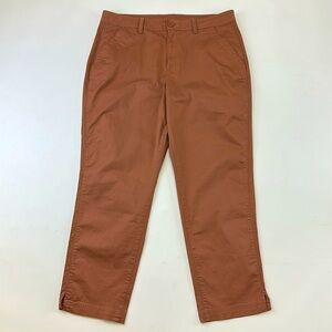Eddie Bauer stretch cotton chinos Legend Wash Straight leg paprika Size 14 women